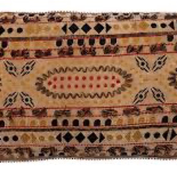 Creative Co-Op Cotton Velvet Embroidered Lumbar Chambray Pillow 36" L x … - Picture 7 of 7